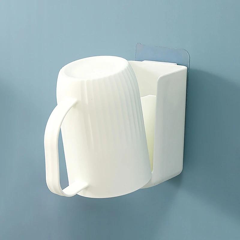 Toothbrush Holder Wall Mounted Mouth Toothpaste Dispenser Quick Draining Storage Squeezer Rack Bathroom Toothbrush Holder