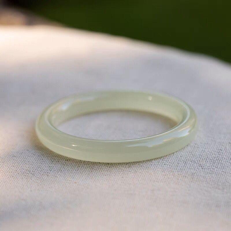 Translucent Afghan Jade Round Bracelet for Girls