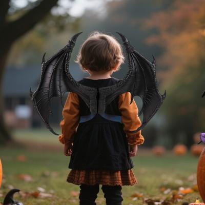 Cosplay Dračí křídla Halloweenská dekorace s elastickými popruhy Snadno se nosí Kostým draka křídla Party potřeby