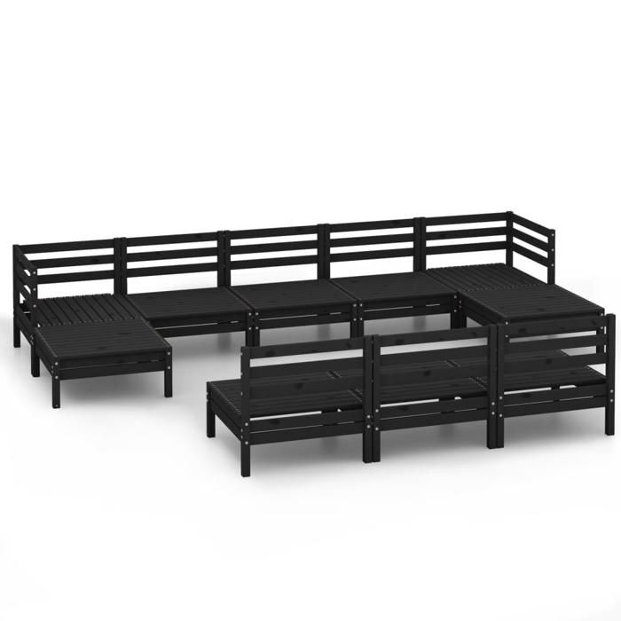 VidaXL Solid Pine Wood Garden Lounge Set 10 Pcs Patio Furniture Outdoor Furniture Garden Furniture Furniture of 3083368
