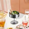 Wide Opening Pudding Cup High Footed Pudding Serving Dish Stainless Steel Dessert Cups  Hotel