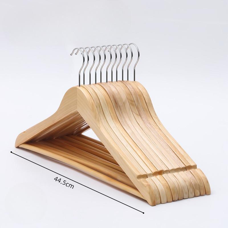 5 Bucăți Umeraș Haine Lemn Masiv Fără Cusături – Umerașe de Lemn Durabile, Antiderapante pentru Organizarea Garderobei