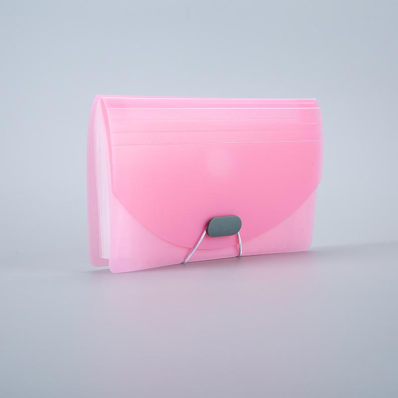

Candy Color Accordion A6 Waterproof Document Holder - 13 Pockets, Dirt-Resistant, Large Capacity for Tickets & Invoices розовый