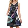 Women's Casual Fashion Breathable Flower Printed Vest Dress With Pockets