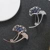 Creative Ginkgo Biloba Brooch National Niche Design Sense Pin Temperament Corsage Silk Scarf Buckle Clothing Accessories Women