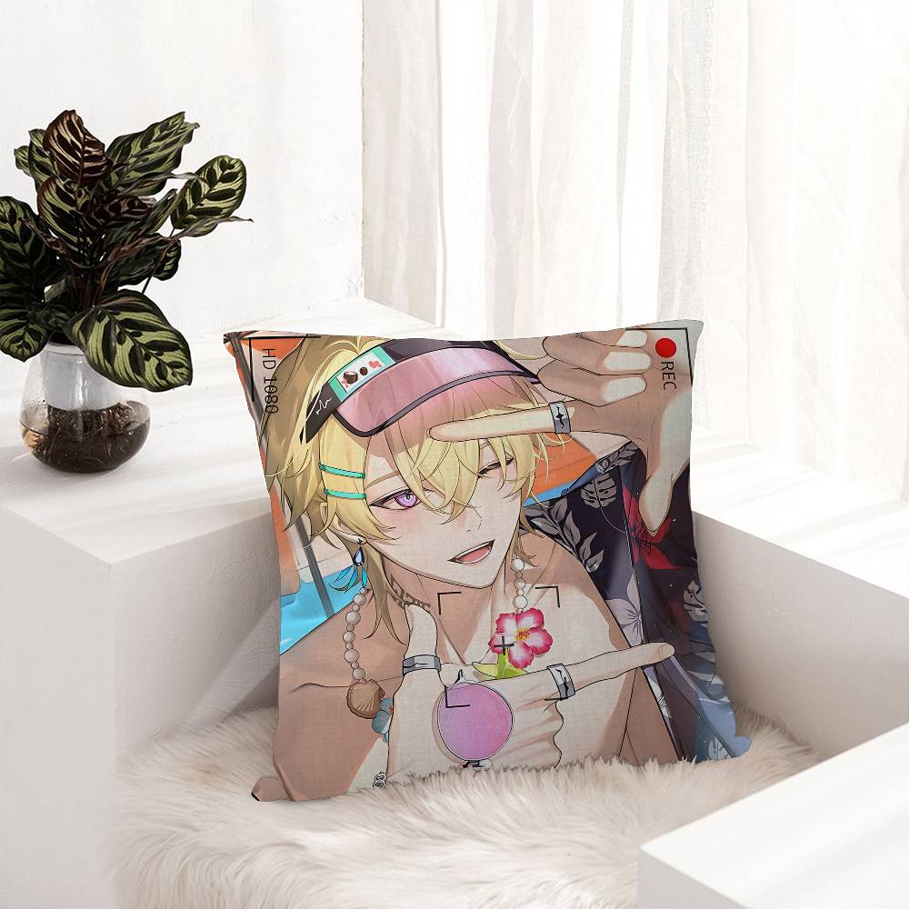 Game Honkai Star Rail Aventurine Cushion Cover Polyester Sofa Cushions Decorative Throw Pillows Home Decoration Pillowcover