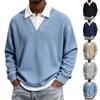 Pull en maille de laine à col en V pour homme, Pull coloré pour les tenues décontractées d'automne