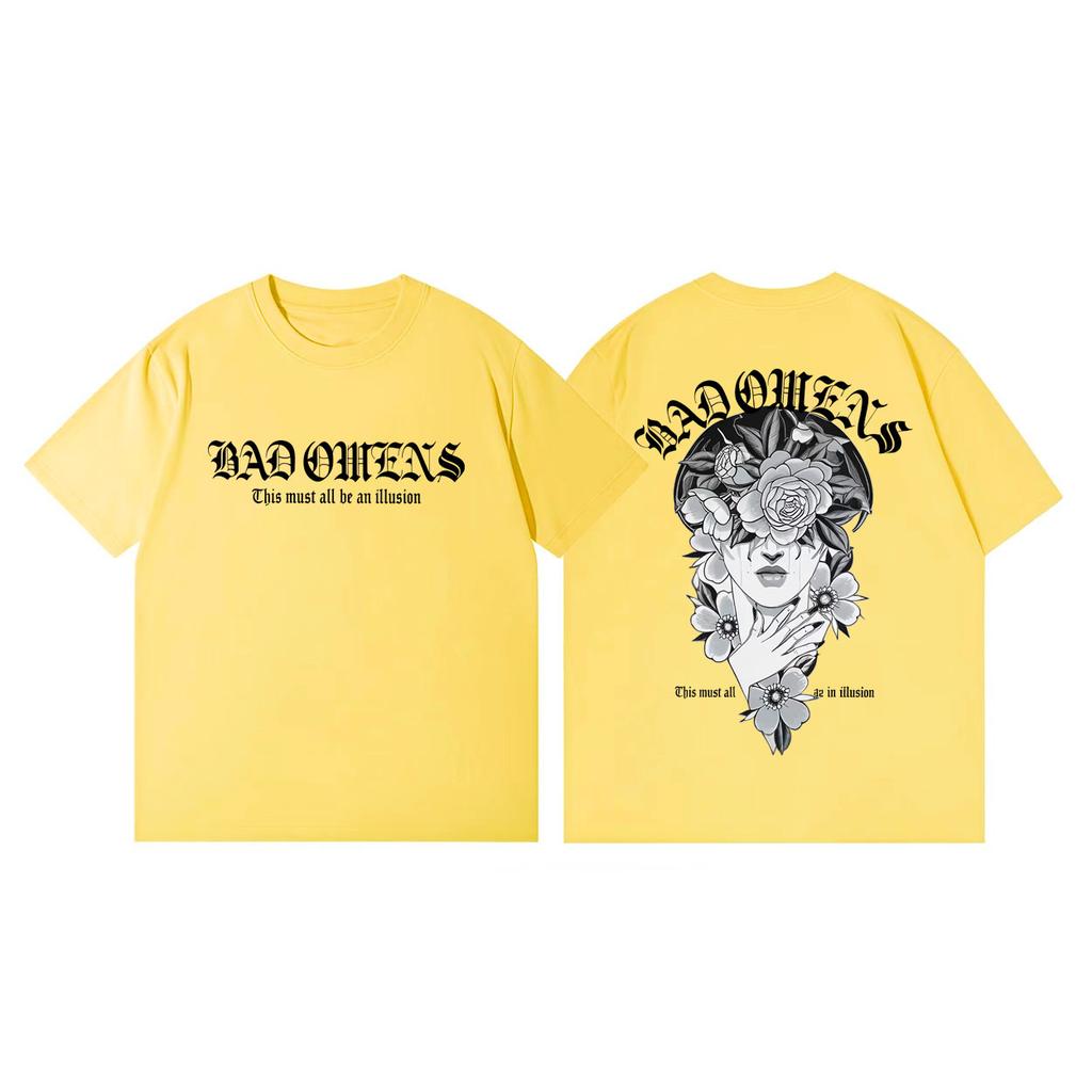 Rock Band Bad Omens Tour 2026 T-shirts Graphiques Mode Rock Vintage Manches Courtes T-shirt Hommes Femmes Coton de Haute Qualité T-shirts