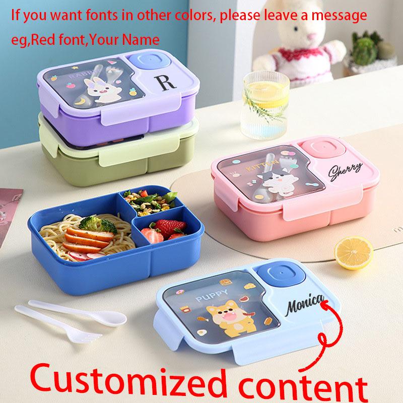 Lunch box scolastica in cartone personalizzabile ad alta capacità con scomparti e posate, regalo ideale per il rientro a scuola e le vacanze
