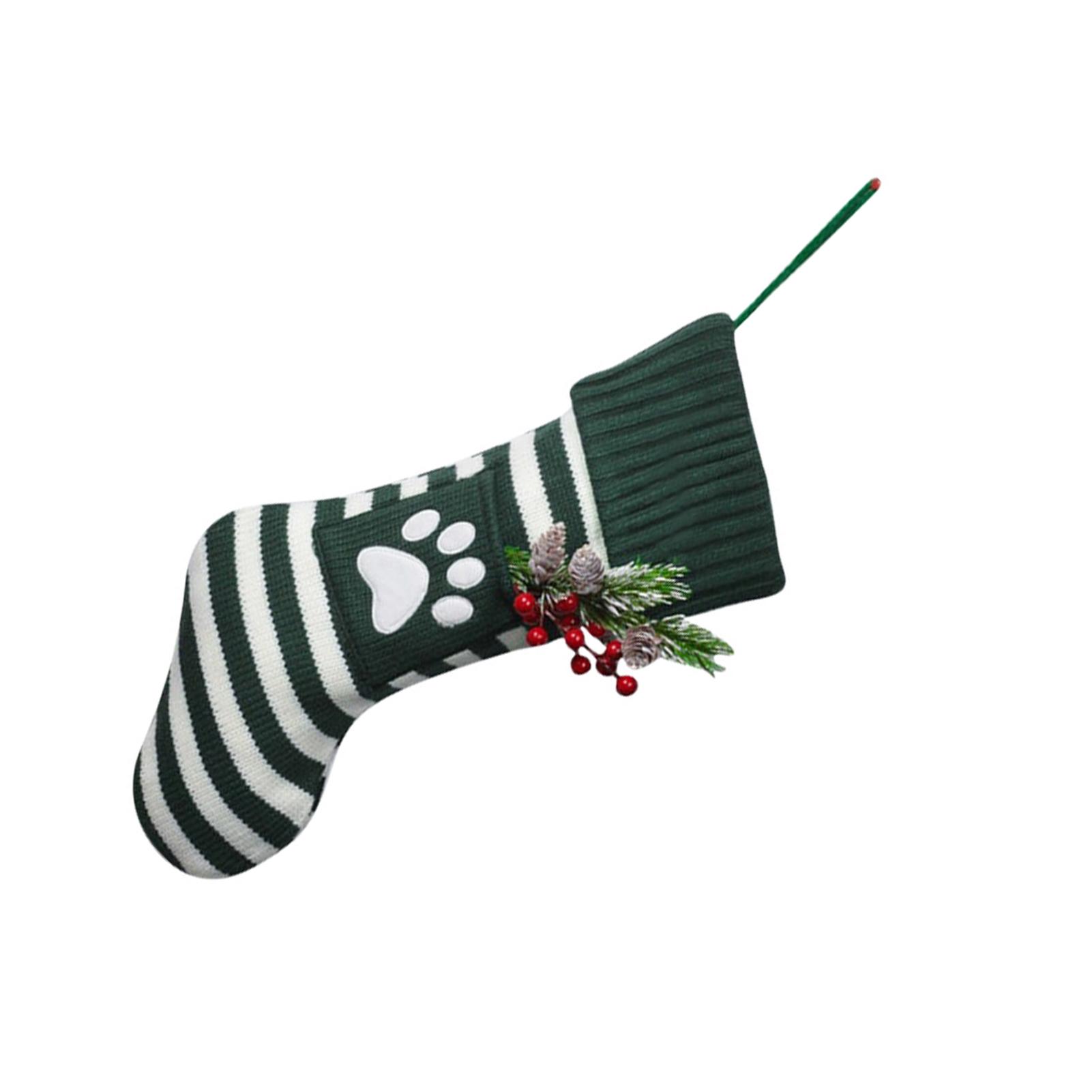 

Christmas Pets Cats And Dogs Gift Bags Durable Cotton Velvet Linen Fabrics Christmas Socks Clear