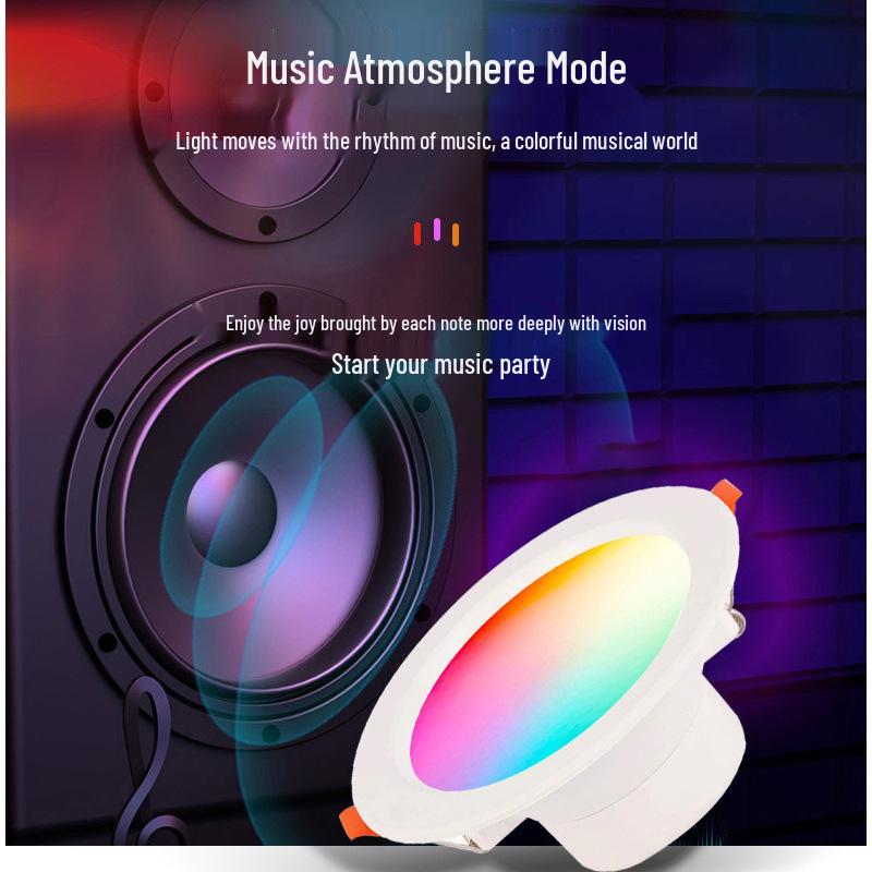 

Умный потолочный светильник Tuya WiFi: Управление голосом, Диммируемый, Регулируемая цветовая температура, Антибликовый, Пульт дистанционного управления, Сертифицирован SAA для Австралии 2.5 inch 5W