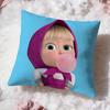 Cartoon M-Masha And The Bear Cushion Cover Premium Comfort Reversible Pillow Cove -Two In One Design For Any Room & Car Interior
