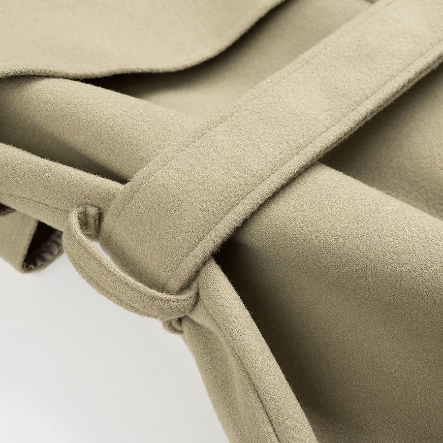 2024 Women’s Winter Wool Coat: European & American Style, Large Lapel, Single-Breasted, Waist-Defining