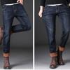 Herbst- und Wintermodelle gepolsterte und verdickte Jeans für Herren Bullet Force Straight Denim warme Hose