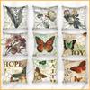 Retro Stamp Series Decorative Sofa & Bedside Lumbar Pillowcase