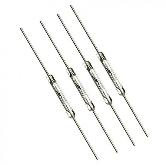10pcs N/O Reed Switch Magnetic Switch 2 * 14mm Normally Open Magnetic Induction Switch