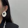 Europe and the United States Exaggerate To Show the Face, Small Wind Pockets, Large Geometric Simple Stud Earrings, Women's Niche Design Earrings