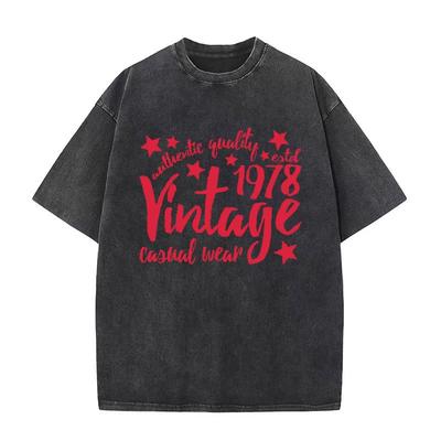 Schwarzwäsche Vintage T-Shirt Sommer Herren- und Damen-Casual-Mode Streetart Kreatives Kurzarm Oversized T-Shirt