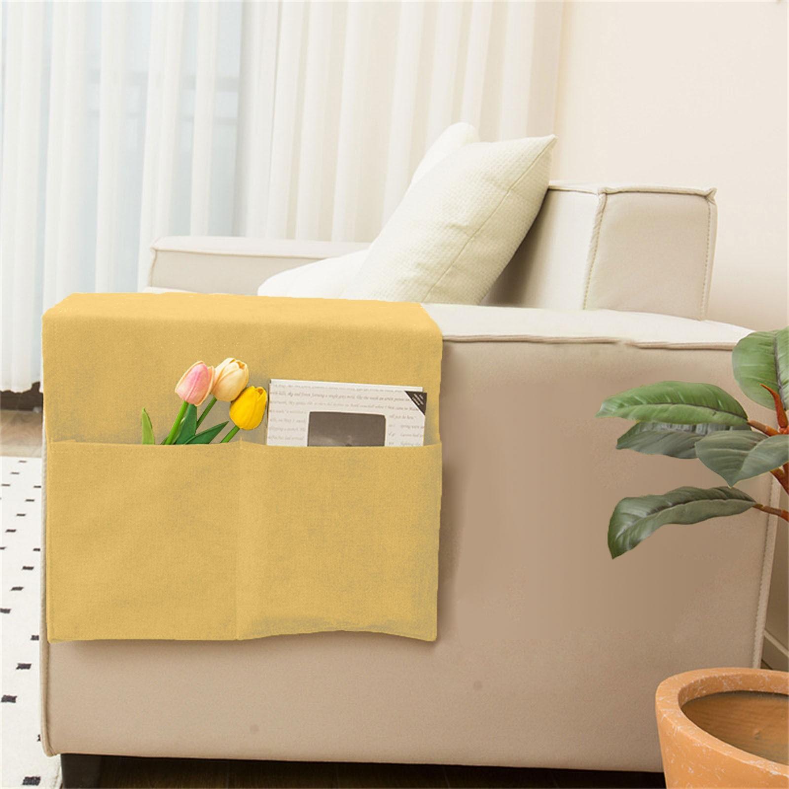 

Хранение Домашний подвесной органайзер Журнал Книги Закуски Очки Телефон Пульт дистанционного управления Сумка для хранения One Size жёлтый