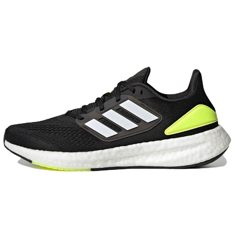 New Adidas Pureboost 22 Core Black Cloud White Solar Yellow HQ1449