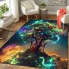 1 Stück Lebensbaum-Druck, Design Teppich für Innenbereiche - Weich, Rutschfest und Langlebig, Gaming-Raum-Dekoration für Schlafzimmer, Wohnzimmer