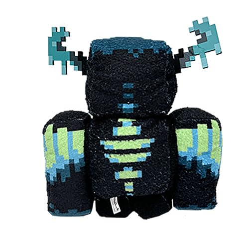 Minecraft Fluffy Warden Big Plush Toy, Sitting Pose, Includes Toy Diamond