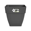 Elho Vibia Campana Bac À Fleurs Carré 37 - Noir - Ø 36 X H 36 Cm - Extérieur - 100% Recyclé