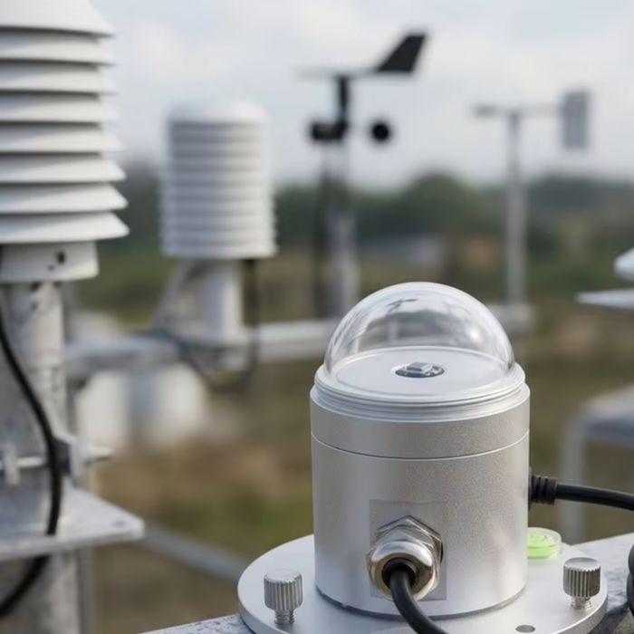 Outdoor Weather Sensor Solar Radiation Sensor RS485 Output Interface Metal Housing Construction Compact Lightweight Build