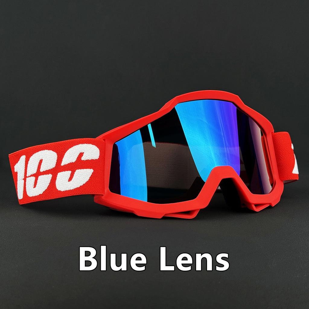 100 Motorcycle Glasses Motocross Safety HD Lenses Goggles Dirt Bike ATV Ski MTB Goggles MOTO Outdoor Cycling Sunglasses