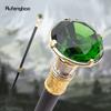 Grüner Diamant-Typ, goldener weißer Gehstock, modischer dekorativer Gehstock für Gentleman, eleganter Cosplay-Gehstock, Knauf, Bischofsstab, 90 cm
