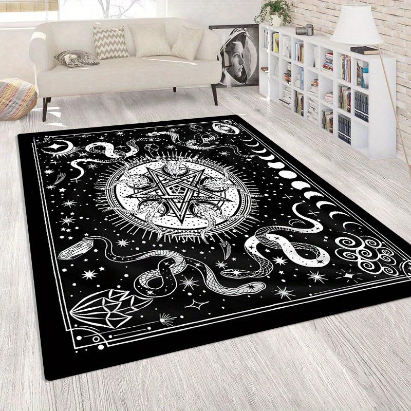 Grams Per Flat Crystal Velvet Home Outdoor Carpet Gothic Snake Moon Star Pattern Door Mat Rug Living Room Bedroom Play Kitchen Bathroom