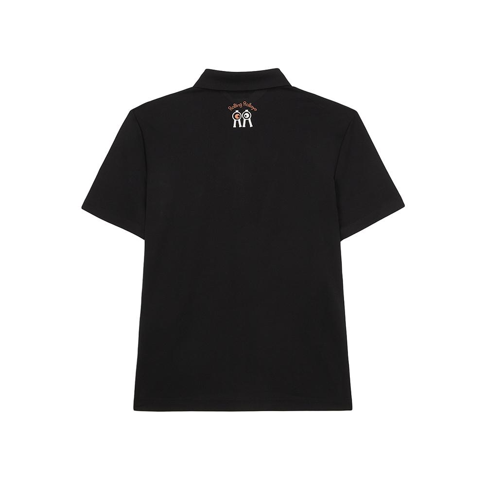 Rolling Rollai Rollroll Pk Collar T-Shirt Black