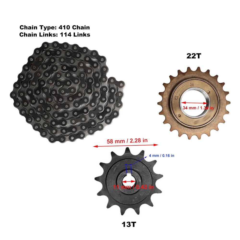 Easy Installation 410 Sprocket Set Steel Single Speed Bike Chain Kit  Chain Drive Repair