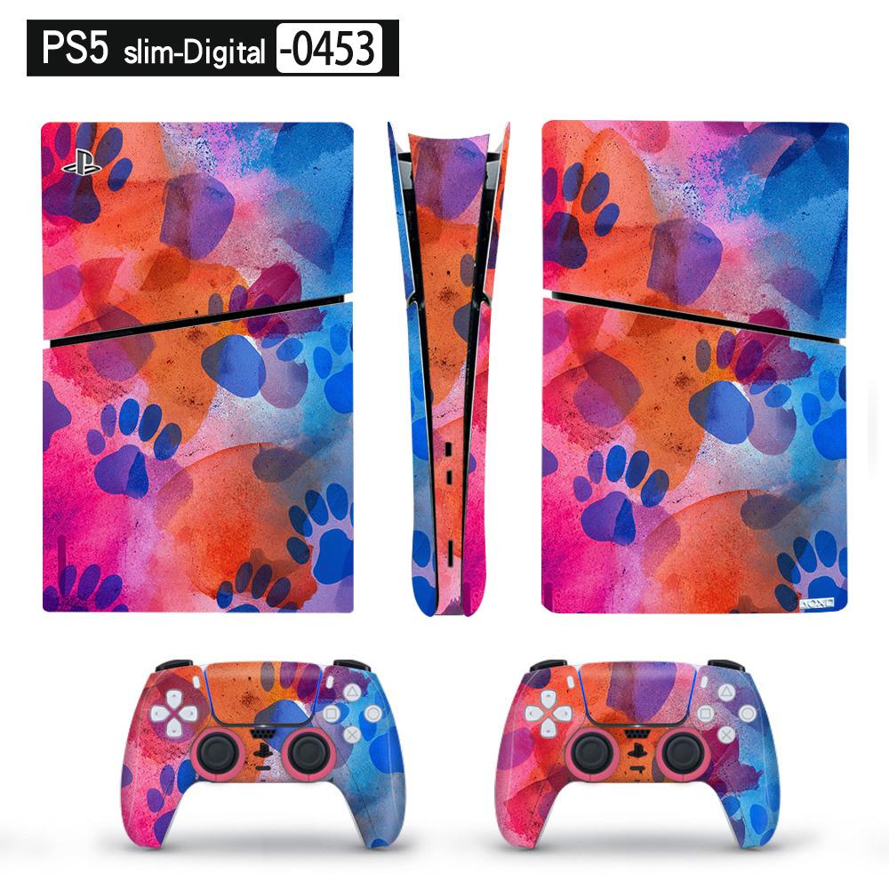 Anime Art Vinyl Skin Sticker pro PS5 Slim Digital Console a obtiskový kryt pro 2 ovladače