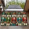 Nutcracker Pattern Rectangular Carpet Flat Anti Slip Entrance Door Mats Living Room Bedroom Kitchen Bathroom Home Decoration