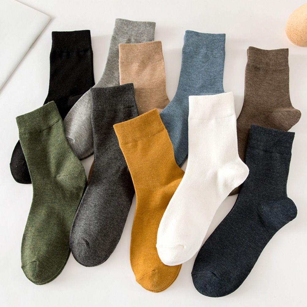 

Non-Slip Men Casual Socks Patchwork Cotton Ankle Socks Simple Men s Mid-tube Socks Men