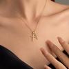 Banyan Tree S925 Silver Double Cross Personalized Necklace - Hip-Hop European/American Fashion for Men and Women