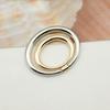 Electroplated Scarf Buckle Ring Double Ring  Trendy   Clothing Accessories