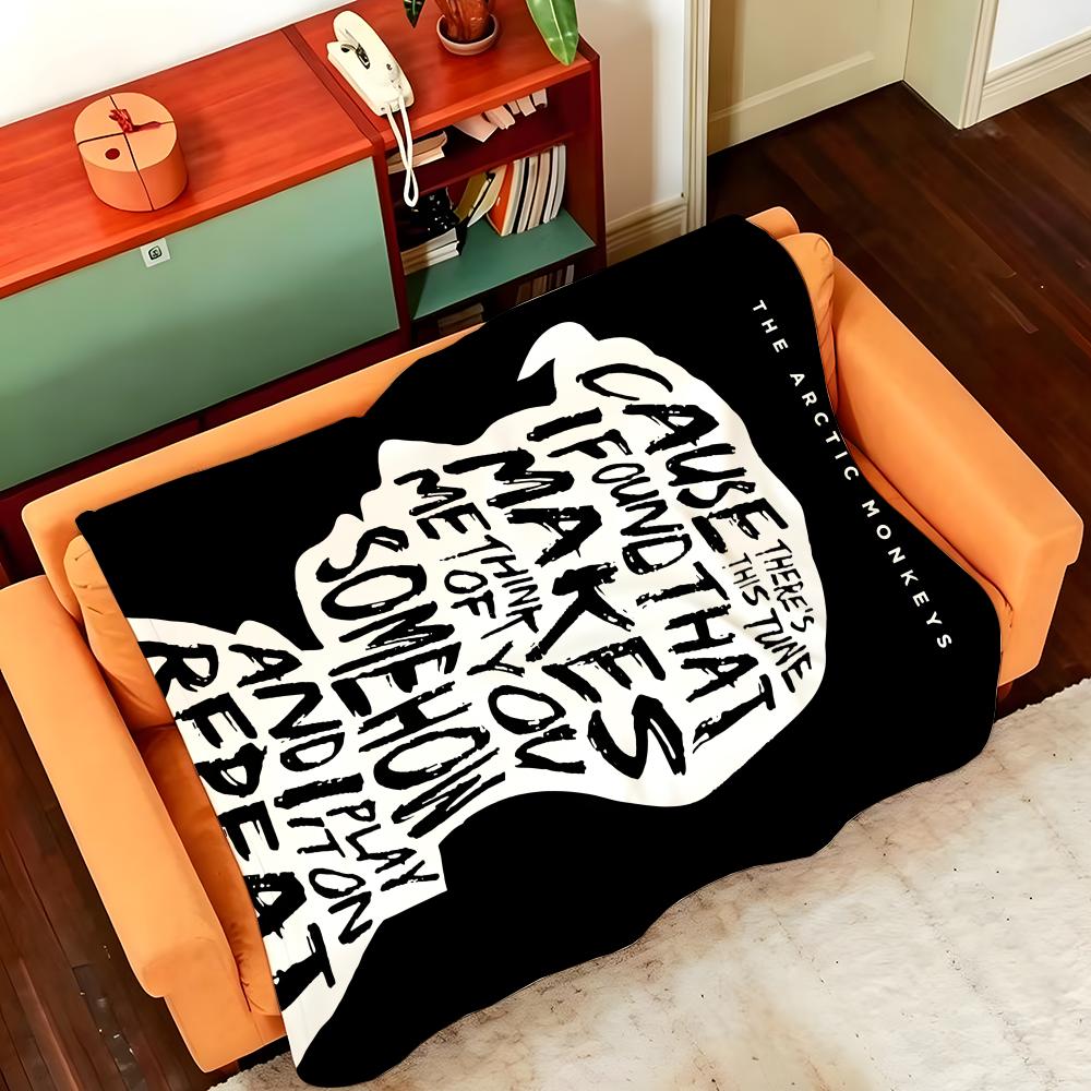 Music A-Arctic M-Monkeys Throw Flannel Cozy Print Blanket, Portable, Durable Machine Washable Cute Cool