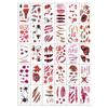 30Pcs/Set Halloween Lifelike Bloody Wound Scary Waterproof Temporary Tattoo Stickers For Kids Gift Fake Children Art Tattoo Toys