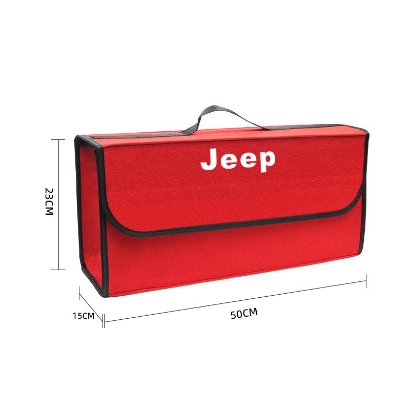 Car Folding Storage Box Large Capacity Felt Organzer Bag For Jeep Wrangler JK Gladiator Renegade Grand Cherokee Wagoneer Avenger