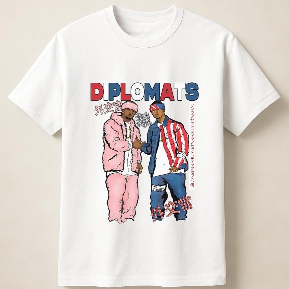 Diplomats Duo Tribute Graphic with Japanese Typography Unisex T Shirt Unisex T-Shirt S