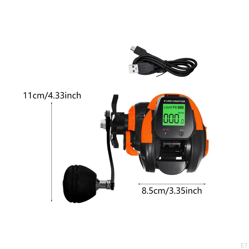 7.2:1 Elektronisk fiskerulle, Smart Lättviktig, Vattentät, USB-uppladdningsbar.