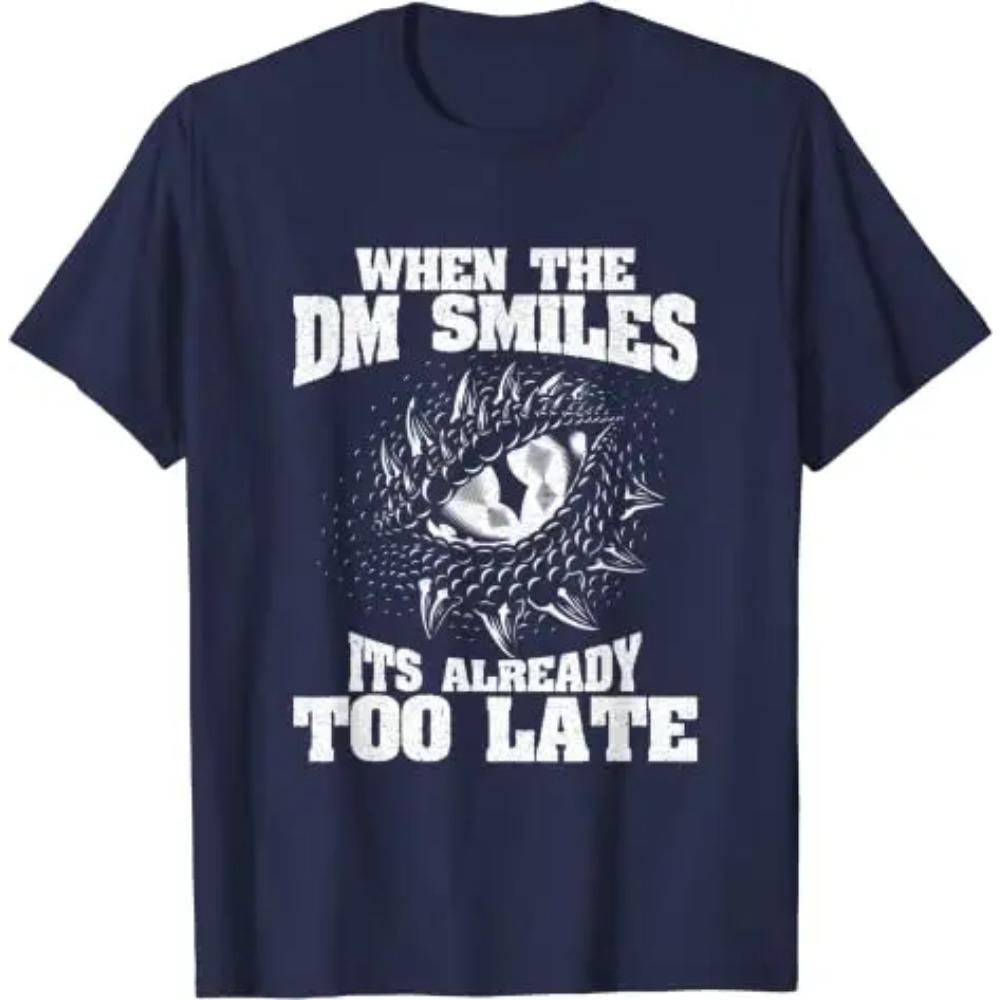 When The DM Smiles Funny Dungeon Eye RPG Dice Dragon Gift T-Shirt Graphic Tee Y2k Tops Clothes