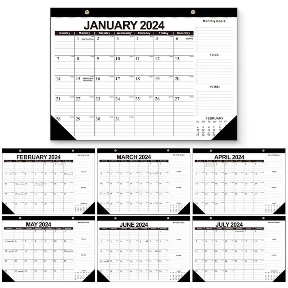 

18 Months Wall Calendar Schedule Paper Hanging Planner Hanging Calendar Office