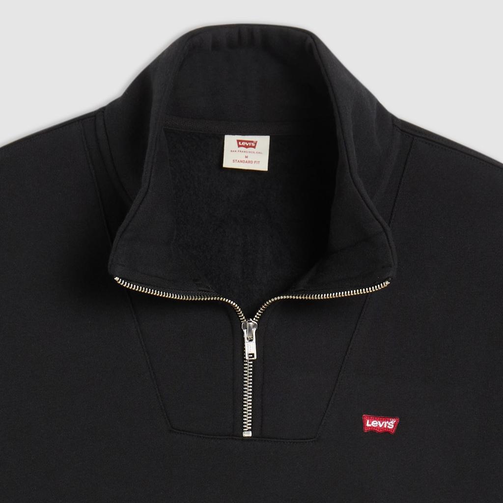 Levi's Logo Quarter Zip Pullover Sweatshirt Long Sleeve Men's 000VT-0000 US L