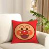 Anime Kawaii AAnpanman Cushion Cover Reversible Plush Pillow Cover Soft Fluffy Home Decor for Sofa Bedroom