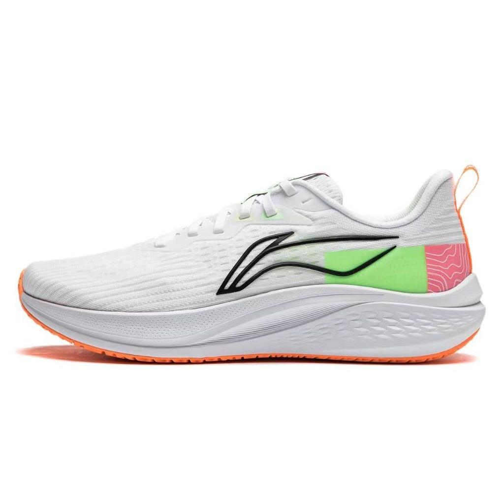 Li Ning Cushioning Slip Resistant Abrasion Resistant Low top Running Shoes Men's Blue Pink ARPU003-14(Team205--)