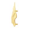 Angel Wing Cabinet Handle Unique BrassFinish Drawer Pull Decorative FeatherTextured Wardrobe