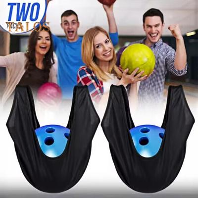 2 Pcs Bowling Seesaw Bag Washable Bowling Ball Polisher Bags Black Ball Cleaner Towel for Bowling Ball Cleaning And Storage